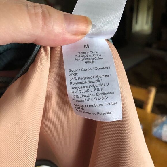 NWT J Crew Ribbed Curved Waist Cheeky String Bikini Bottom Green - M - Picture 8 of 9